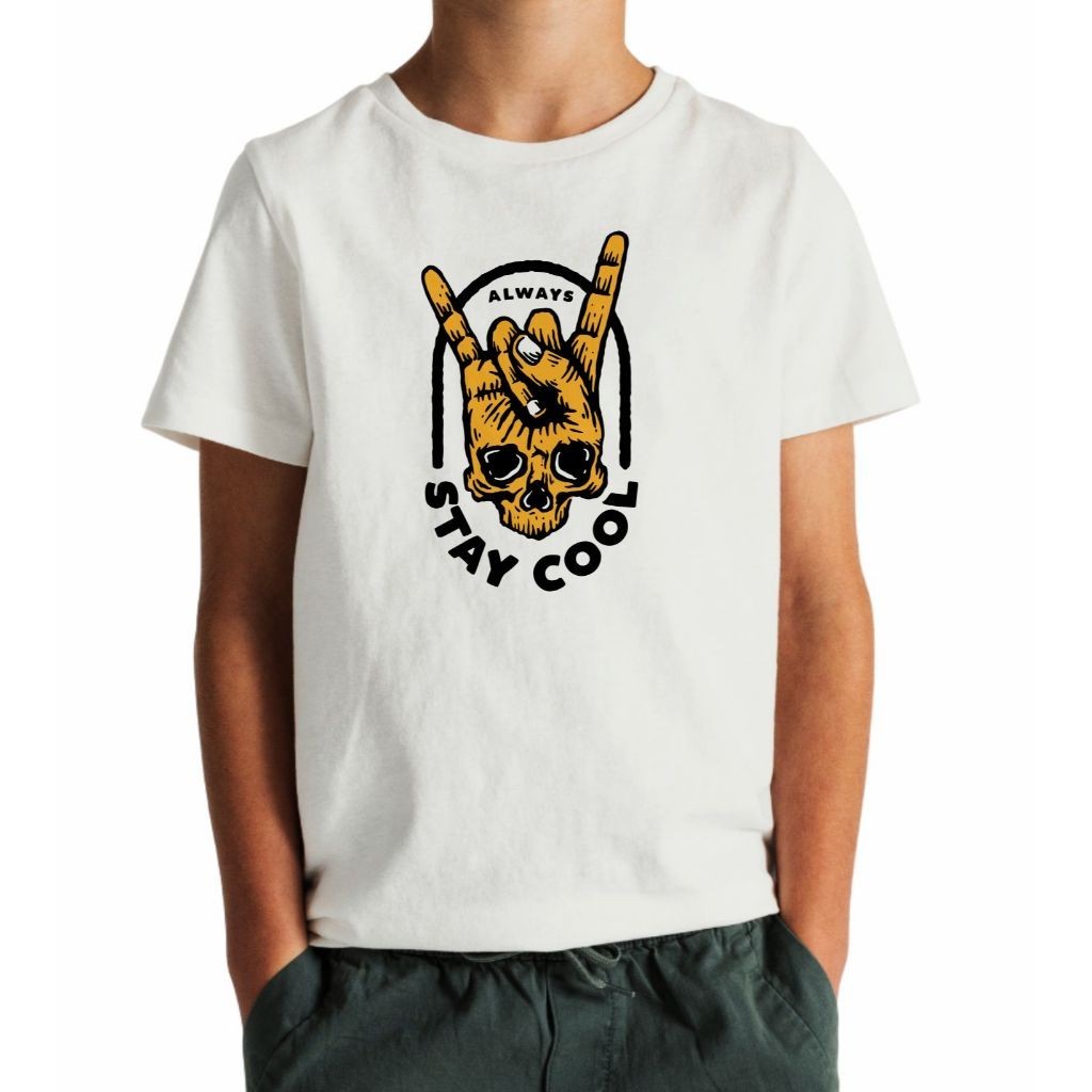 Camiseta Infantil Always Stay Cool - Malha 100% algodão Cotton Peruana