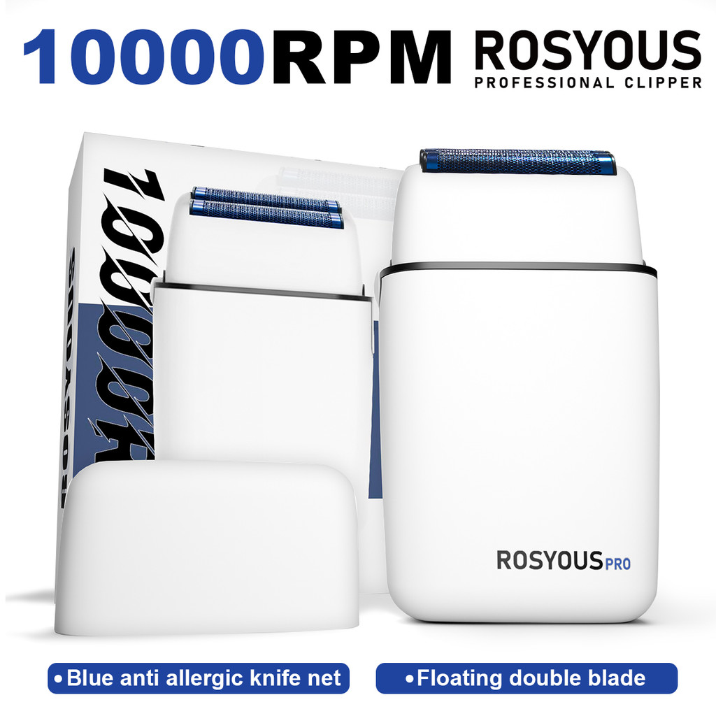 ROSYOUS RS620 Barbeador De Barbeiro Profissional 10000RPM Elétrico De Folha Dupla Para Homens Aparador De Barba Máquina