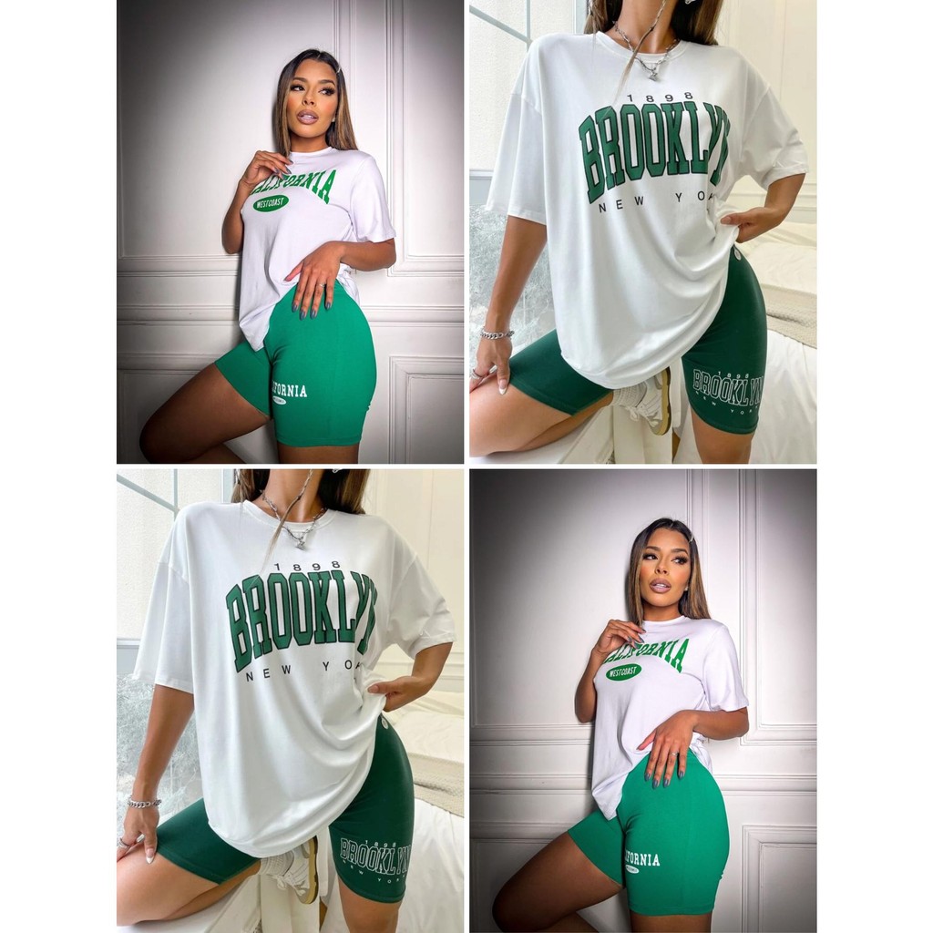 Kit 2 Conjunto academia Short e Camisa manga curta  California + Conjunto academia Short e Camisa manga curta  Brookly