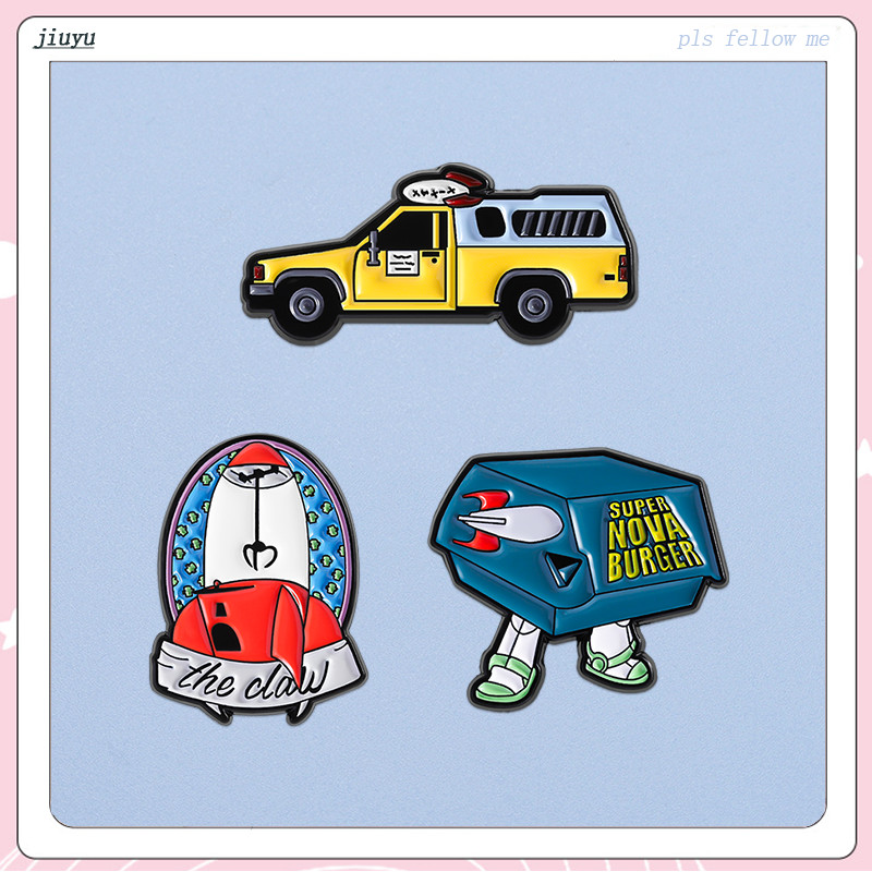 Moda Toy Story Esmalte Pin Cartoon Rocket Car Broche Modelo De Brinquedo Criativo Lapela Crachá Broches Roupas Mochila A