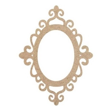 Kit - 10 Mini Moldura Oval14cm Modelo .7 Em Em MDF Cru Decoração  Lembrancinha Decoração - Amoratto