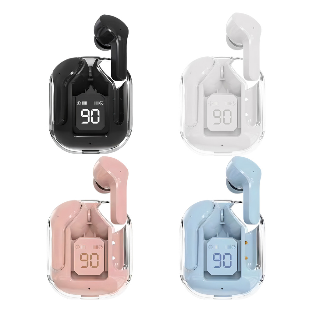 Imagem Fone Bluetooth 5.0 com Microfone Estéreo Hi-Fi Cancelamento de Ruído Estojo Carregador 300mAh