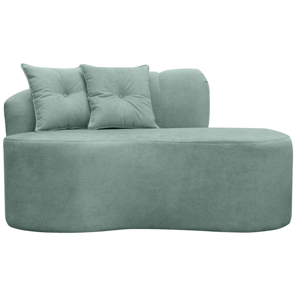 Sofá Curvo Orgânico Plaza 2 Pessoas 180cm Bouclê Verde Menta SOFA STORE