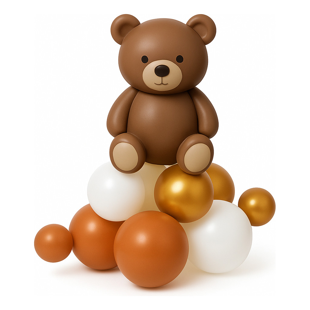Kit 1 Balão Metalizado Urso Gigante e 11 Bexigas Metalizadas Festa Descoração em Oferta na Shopee