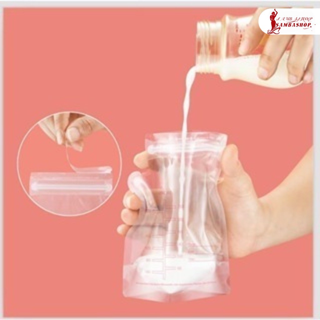 Kit com 30 Sacos de Armazenamento de Leite Materno para Freezer 250mL