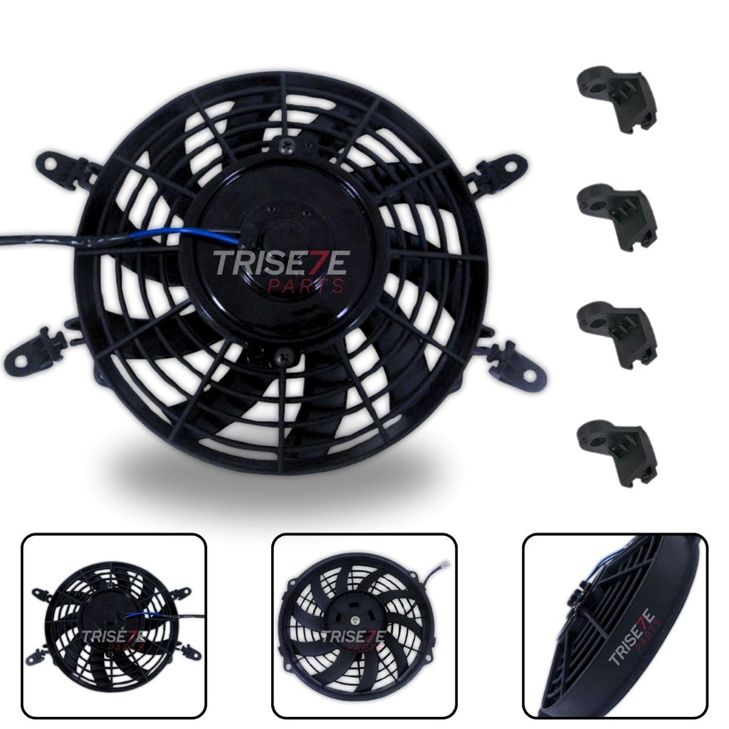 Eletroventilador Universal Pás em S de 9 polegadas - 12v