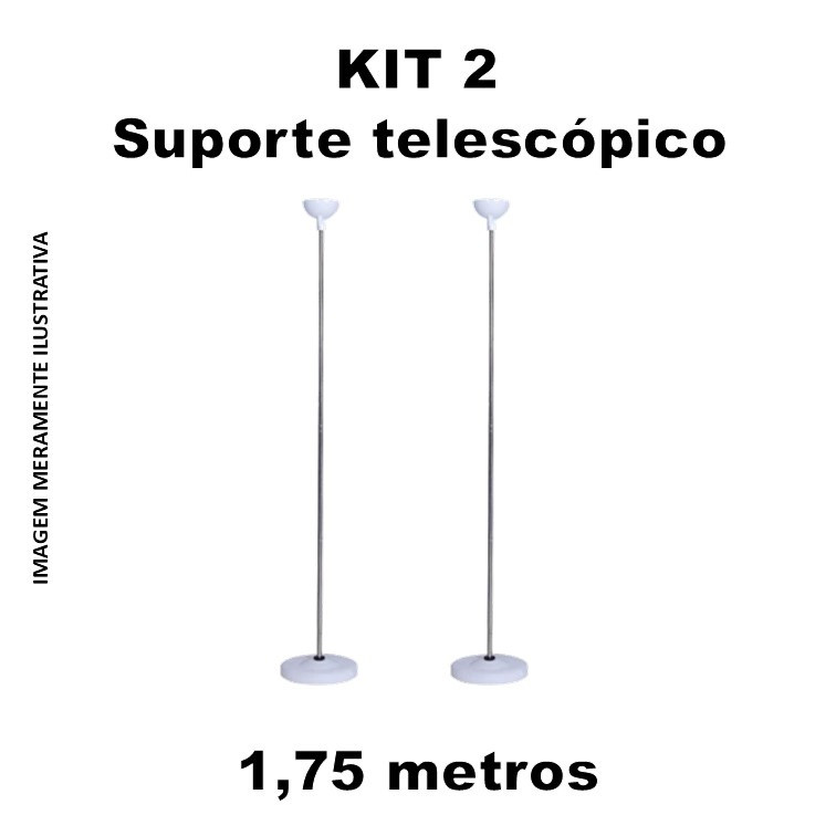 Imagem KIT 2 SUPORTE TELESCOPIO PARA BALAO BUBBLE - 1,75 Metros