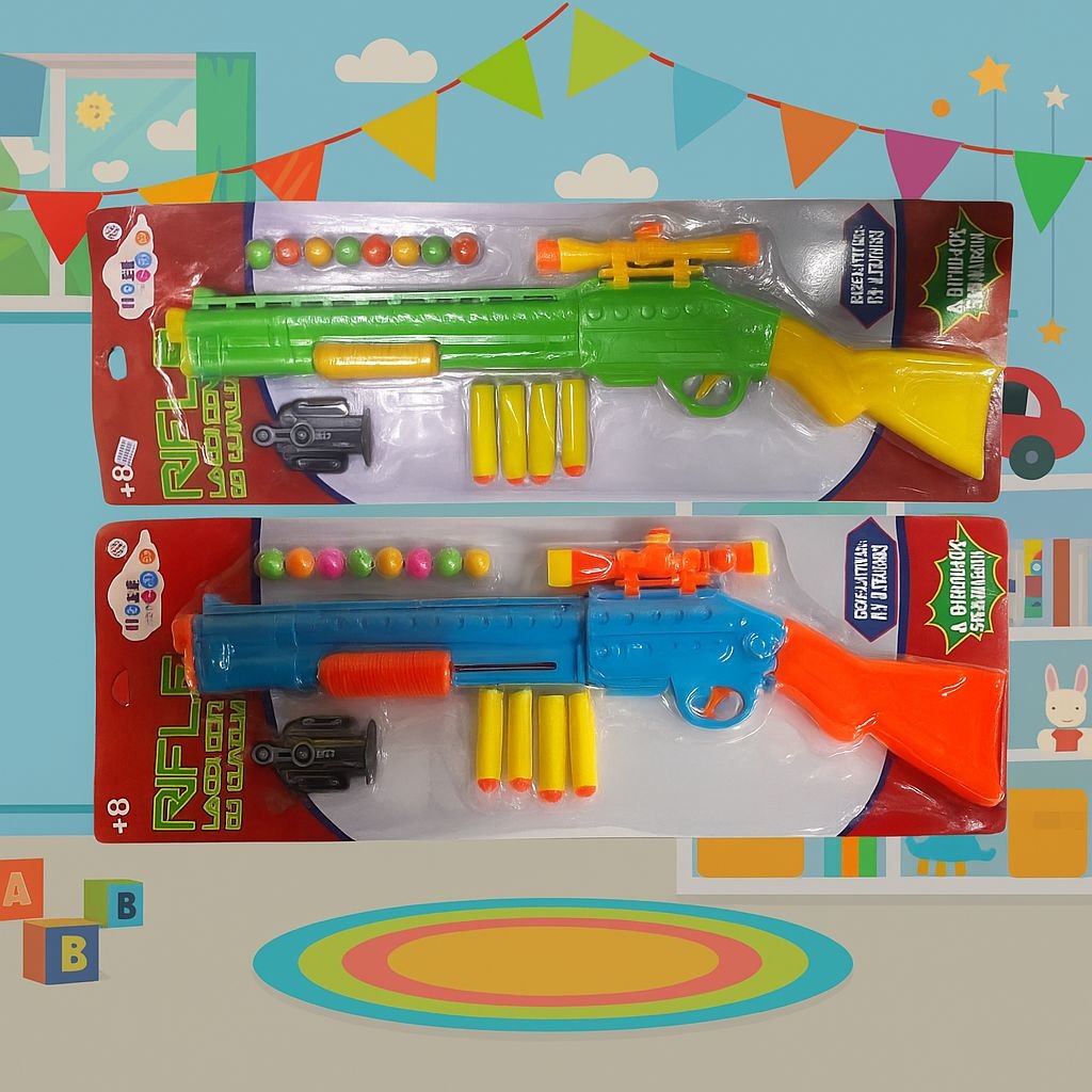 Espingarda de Brinquedo Rifle Lançador de Dardos Infantil Tiro ao Alvo