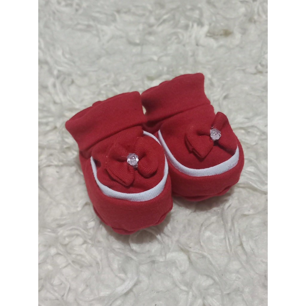 Pantufa Bebê Conforto Suedine - 100% Algodão (0 a 3 Meses) Feminino.