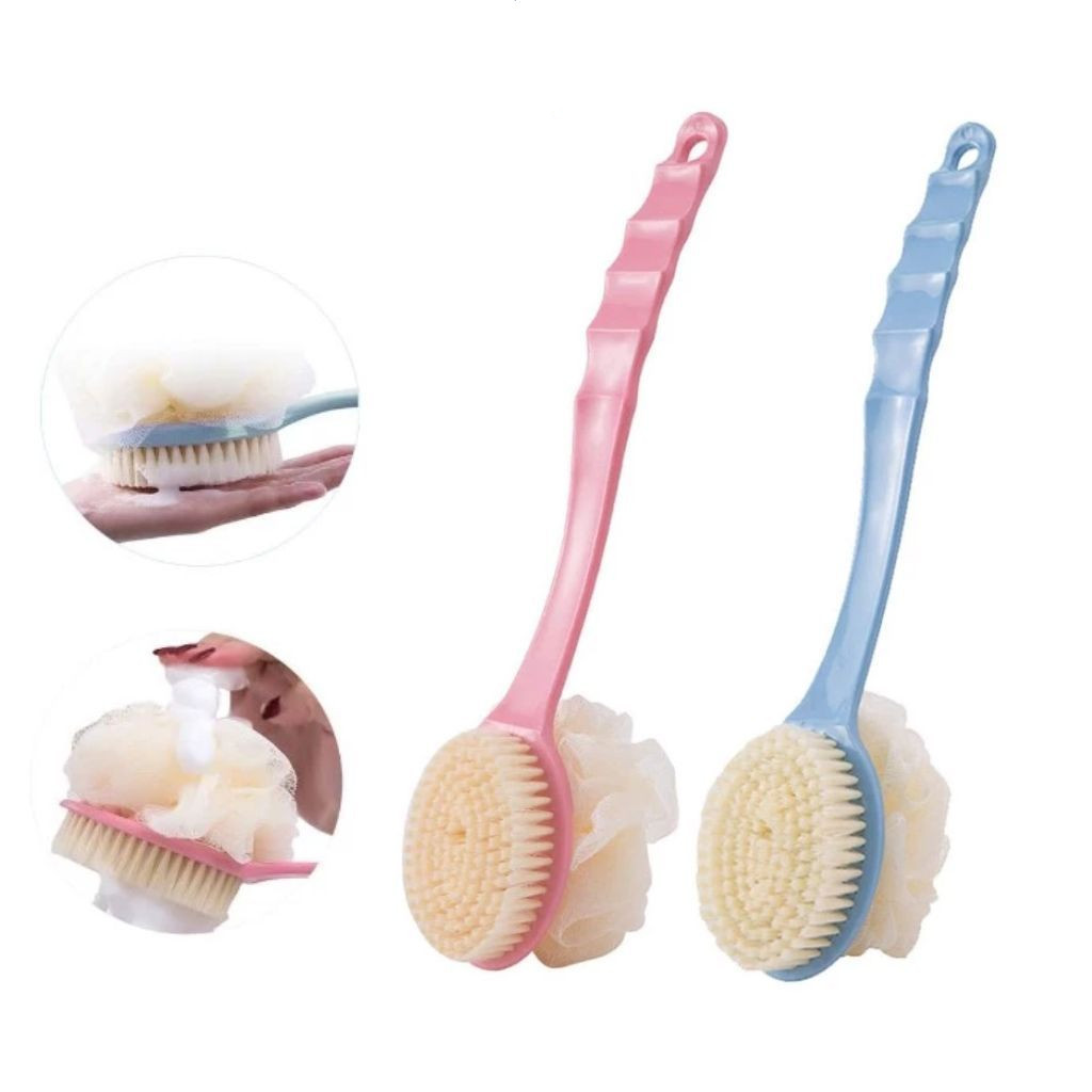 Escova De Banho Com 2 Em 1 Para Esfregar As Costas E Esfregar com Bucha Massageadora