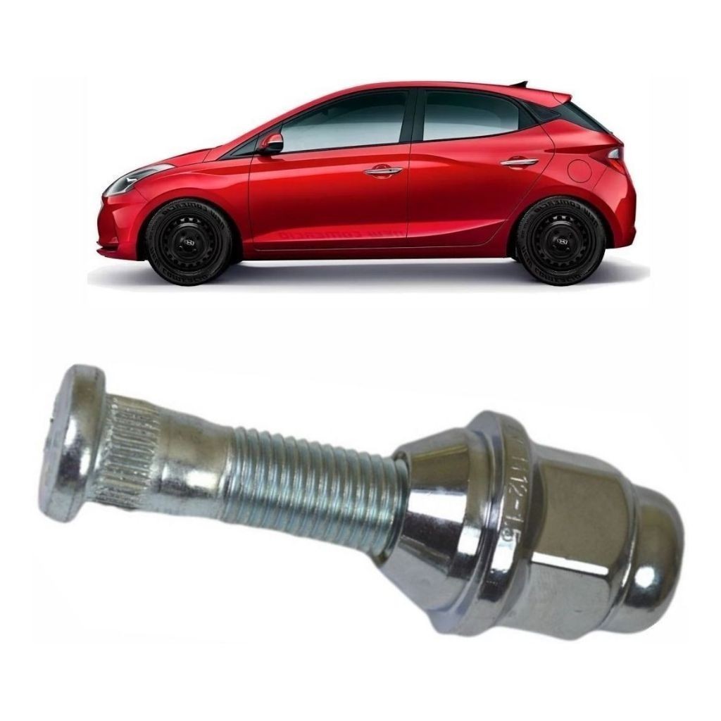 Kit Prisioneiro parafuso  E Porca De Roda Hyundai Hb20 I30 Tucson I30 em Oferta na Shopee