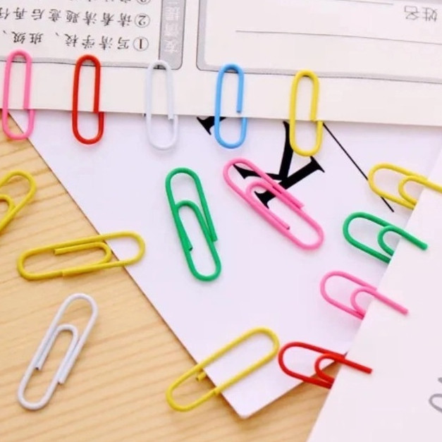 Pote Clips de Papel Coloridos 28mm Organização 160 Peças — imagem 2 de 2