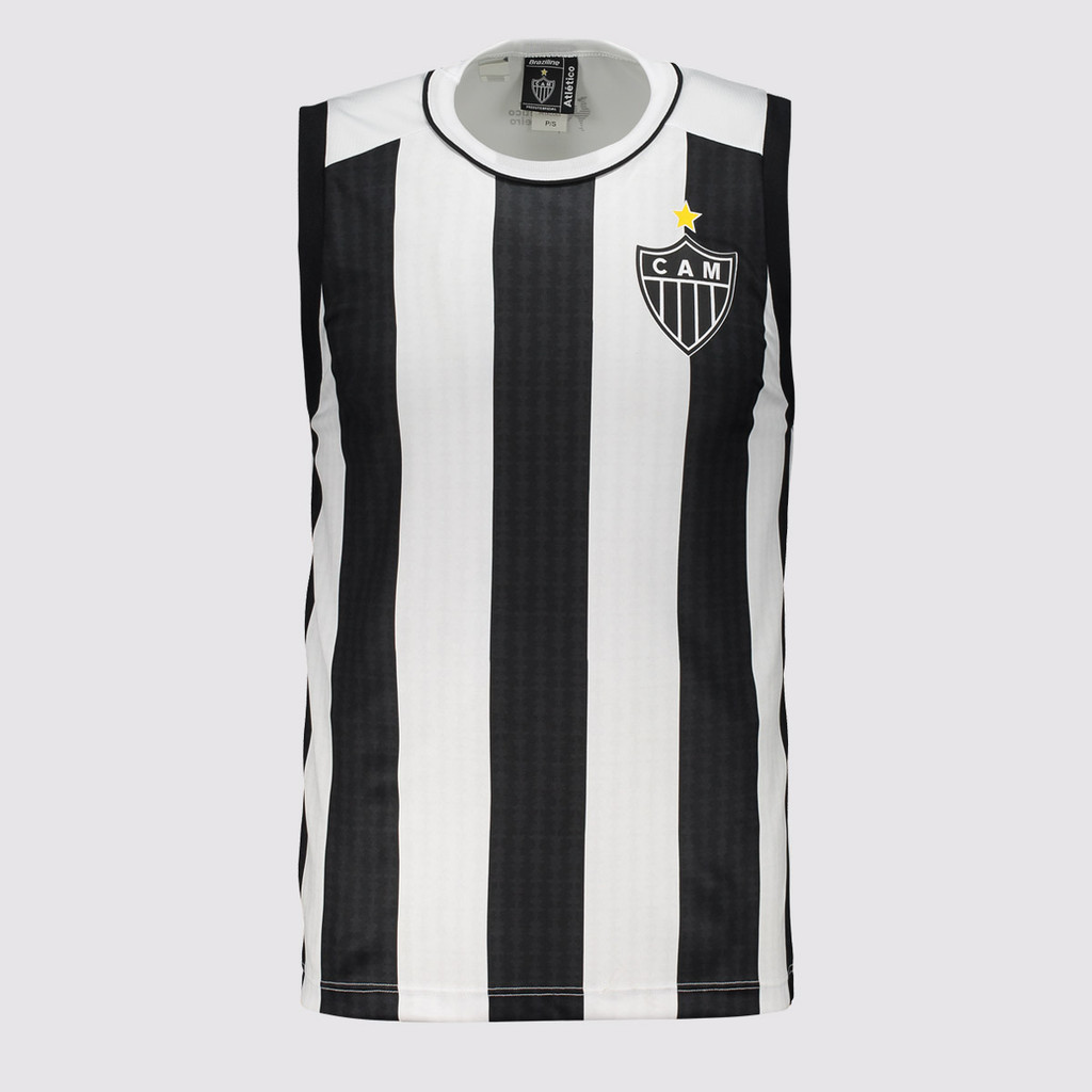 Regata Atlético Mineiro Agora Branca e Preta em Oferta na Shopee