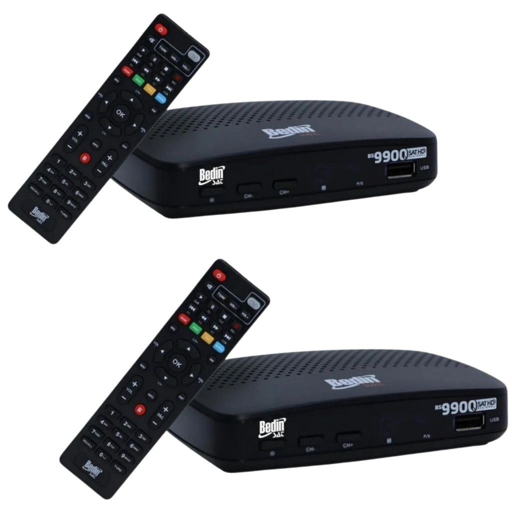 KIT 2 RECEPTOR DIGITAL SATÉLITE BEDINSAT BS9900S HD REGIONAL