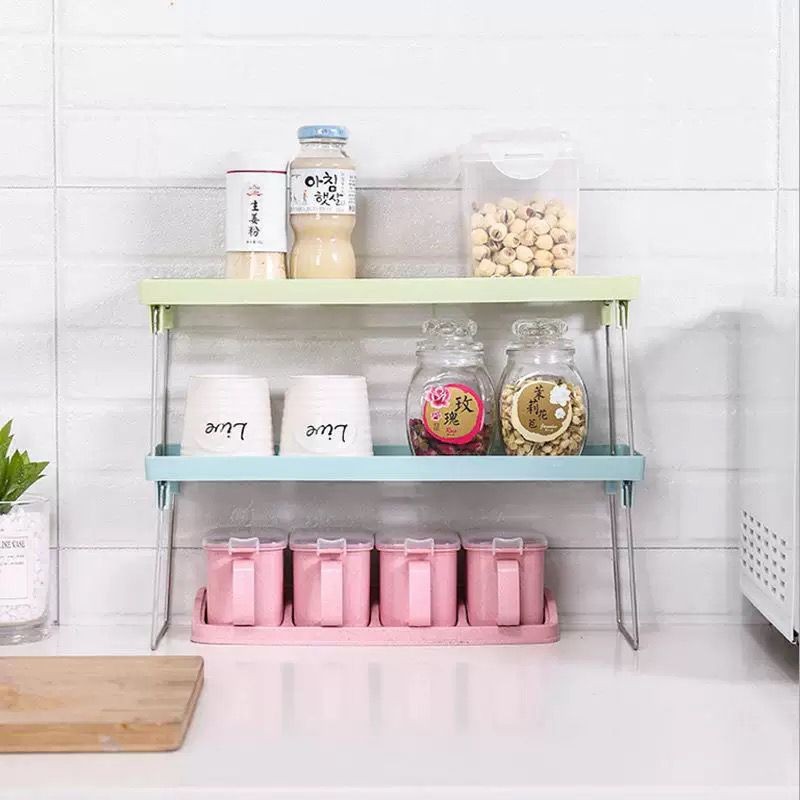 Prateleira de Plástico Dobrável – Organizador Modular para Cozinha e Geladeira — imagem 2 de 2