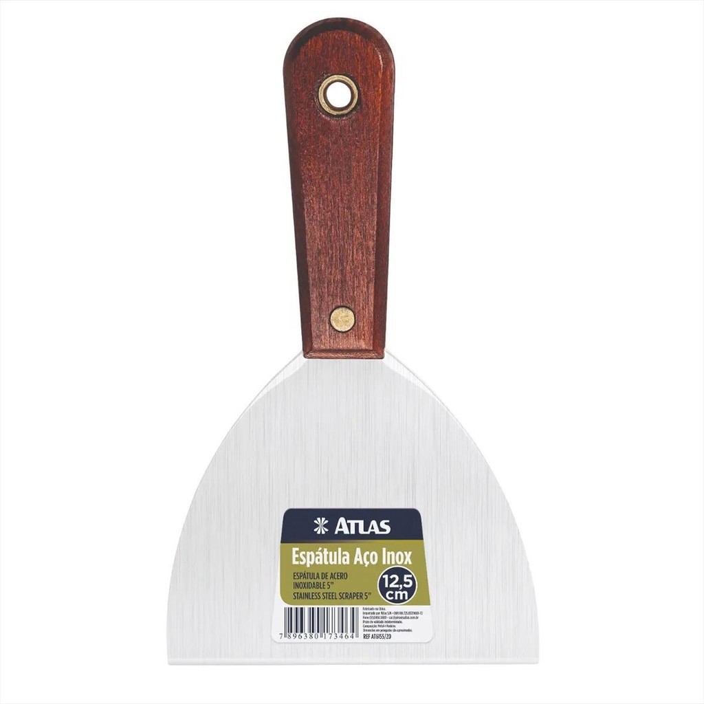 TESTE do teste Espátula Aço Inox 12,5cm Atlas 6155/20 Pintura e Acabamento