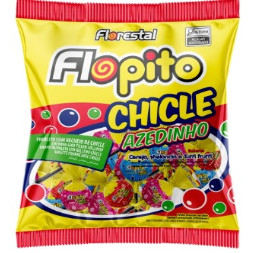 Pirulito Azedinho Flopito Chicle 500g Florestal