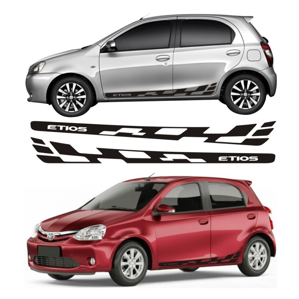 Adesivo Lateral Para Toyota Etios Hatch Faixa Eh1 Tuning
