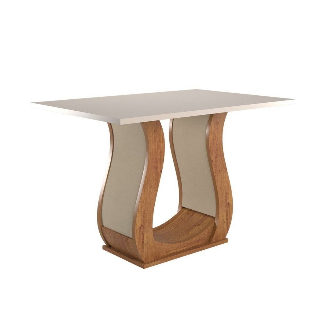 Mesa de Jantar 4 Lugares Retangular Tampo de Mdp Nubia em Oferta na Shopee