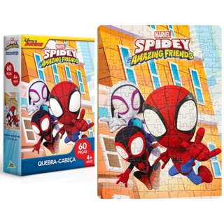 Quebra-cabeça Infantil Puzzle Os Vingadores Homem Aranha 60 Peças - Toyster em Oferta na Shopee