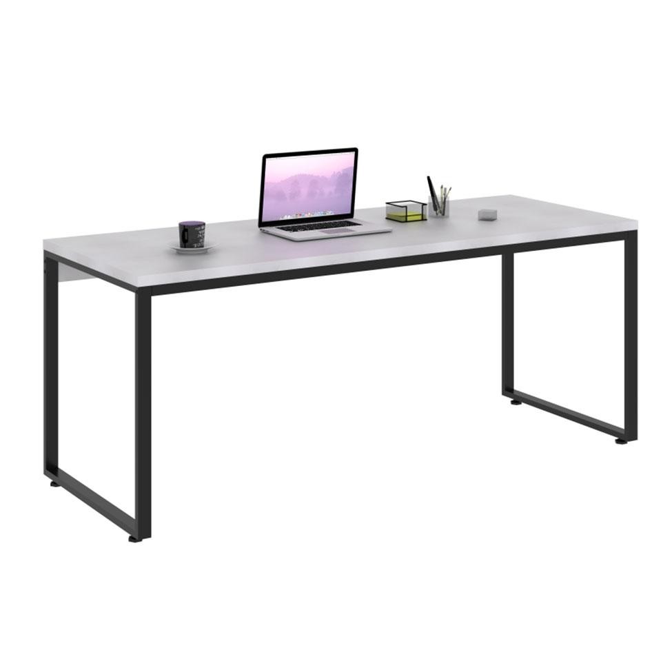 Mesa de Escritório Kuandra Branca e Preta em Oferta na Shopee