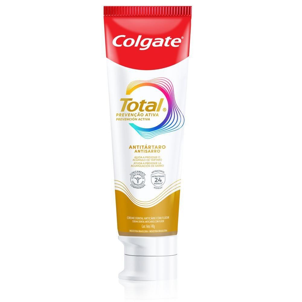 Creme Dental Colgate Total Antitartaro 140G em Oferta na Shopee