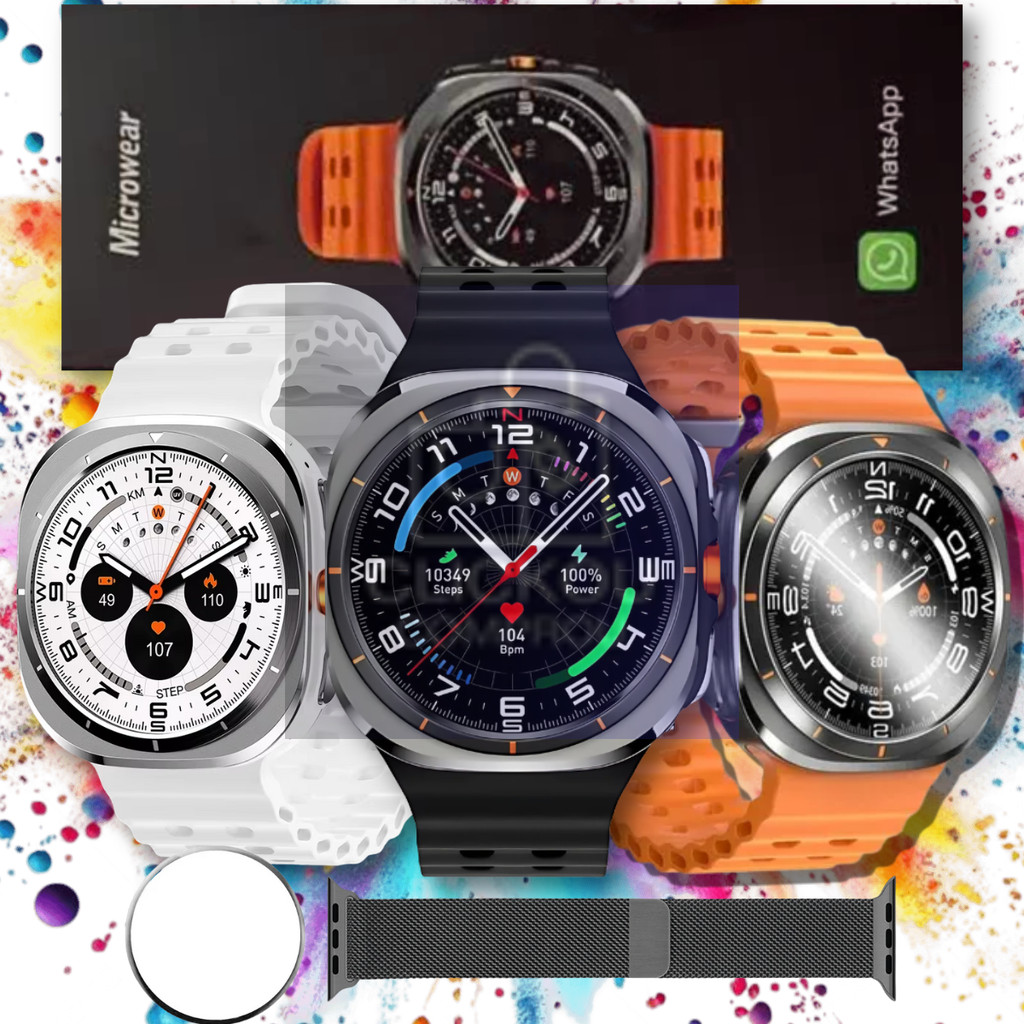 Smartwatch MA27 Relogio Inteligente Galaxy Watch Ultra GPS NFC Whatsapp Chat GPT Microwear Original em Oferta na Shopee