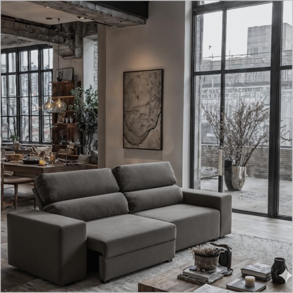 Sofá 3 Lugares Reclinável Sala de Estar 2,00m Velut Palace em Oferta na Shopee