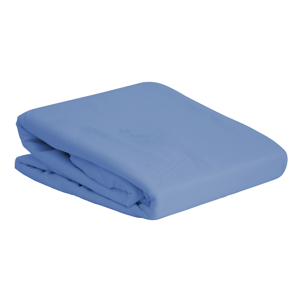 Capa Colchão Doce Vida Queen Malha Mista 70% Algodão 30% Poliéster Com Zíper Azul