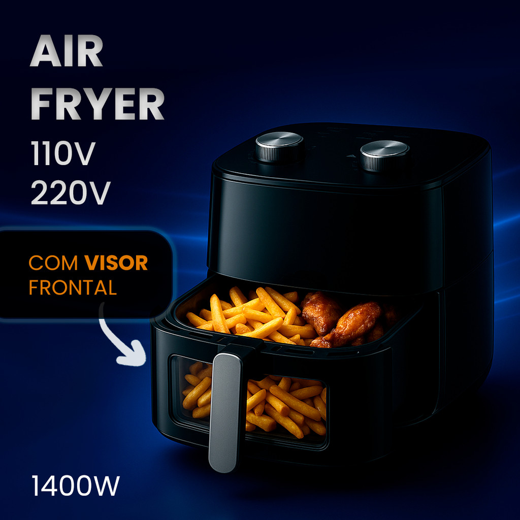 Airfryer Ultrafry 3.7L Fritadeira Elétrica Saudável para Toda a Família com Timer Digital