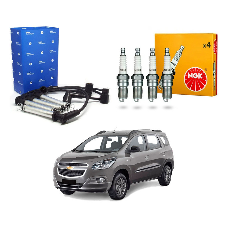 Kit Vela Ngk Cabo, Spin 1.8 8v 2012 A 2016 em Oferta na Shopee