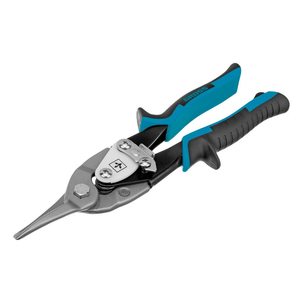 TESOURA PARA CHAPA, CORTE RETO, ACO CROMO MOLIBDENIO, CABO DOIS COMPONENTES, 250MM, 1PC// GROSS em Oferta na Shopee