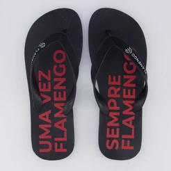 Chinelo Flamengo Uma Vez Flamengo Sempre Flamengo Preto