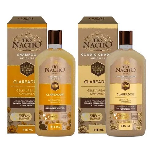 Kit Tio Nacho Shampoo e Condicionador Clareador  415ml em Oferta na Shopee