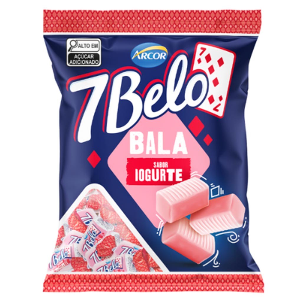 Bala 7 Belo Iogurte Morango 90g - Arcor