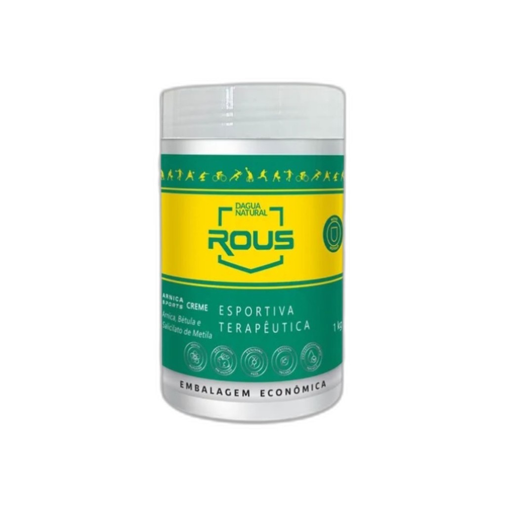 Creme de Massagem D’Água Natural Arnica Sports 1kg – Alívio de Dores