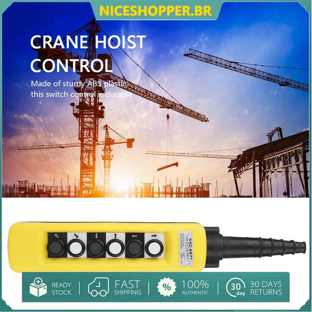 niceshopper.br Chave de controle pendente Aumotop Controlador de elevação de talha durável 6 botões para guindastes e
