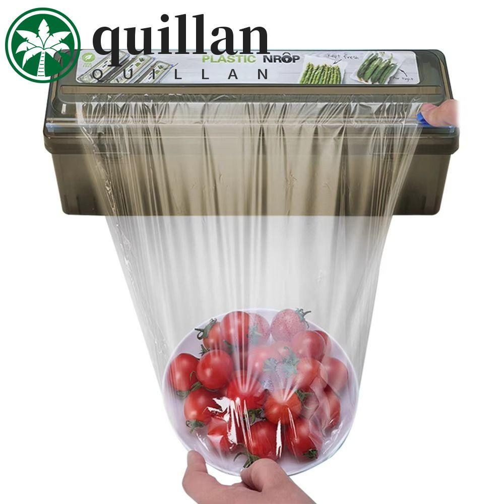 Dispensador De Envoltório De Alimentos QUILLAN , Cortador De Filme Aderente Reutilizável De Plástico , Corte De Folha Or
