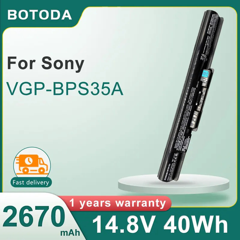 Botada VGP-BPS35A 14.8V 40WH 2670mAh Bateria De laptop Para SONY VAIO Fit 14E 15E Série BPS35A SVF1521A2E SVF15217SC SVF