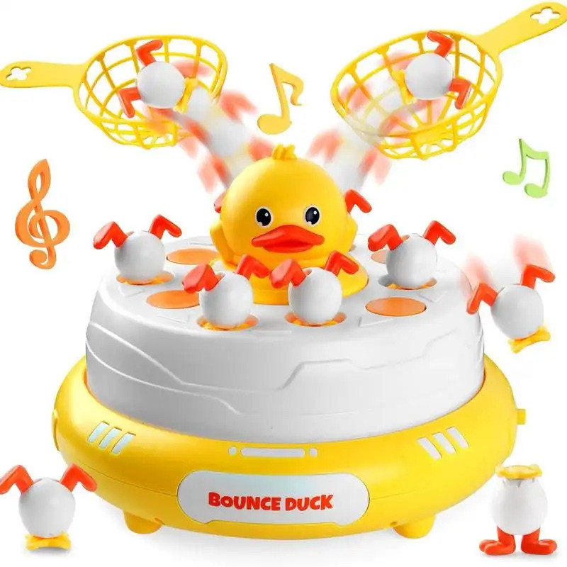 Jogo de Tabuleiro Pique e o Pato para Crianças, com Pato Musical que Salta, Educativo e Musical