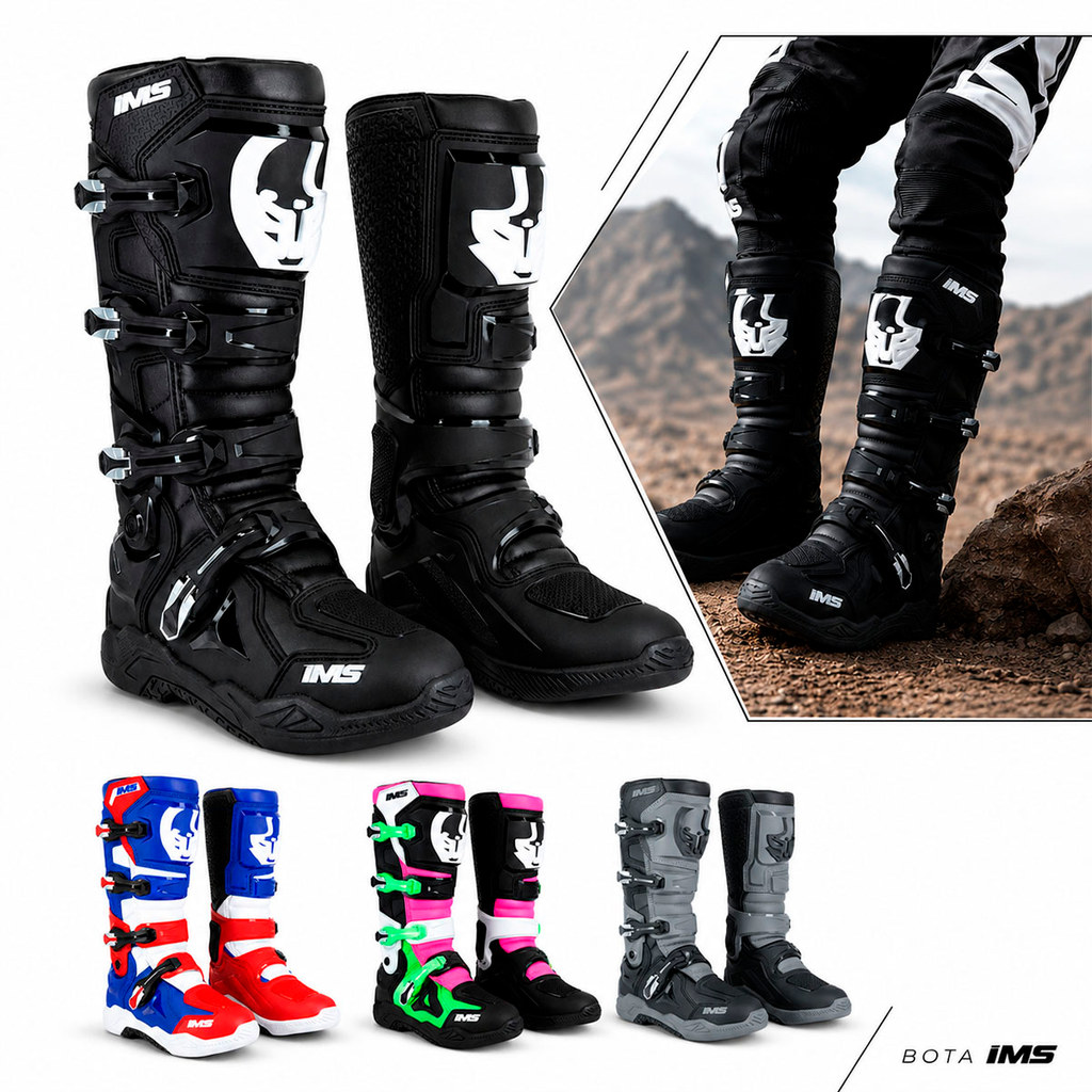 Bota Ims One Proteção Slim Compacta Motocross Enduro Trilha
