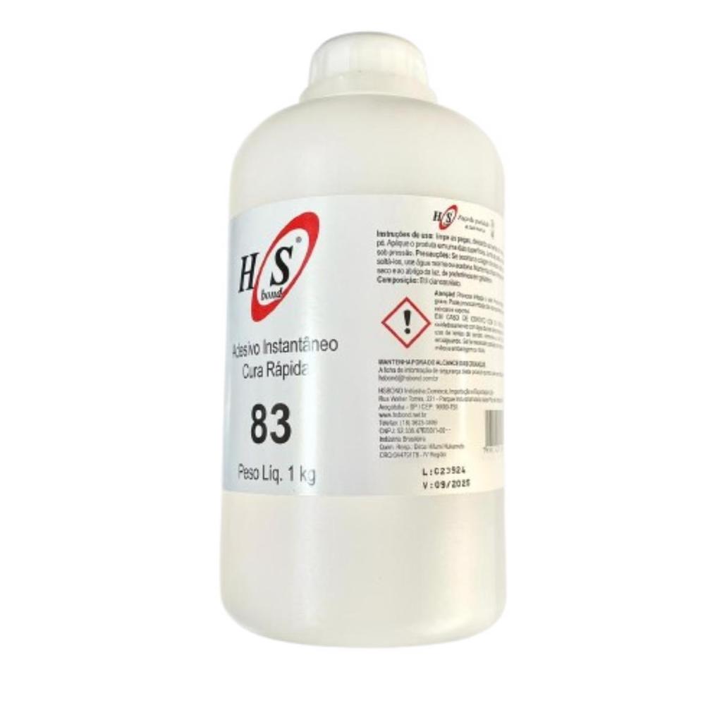Adesivo Super Cola Instantanea Transparente HSBOND 1kg HS Bond 4015-hs