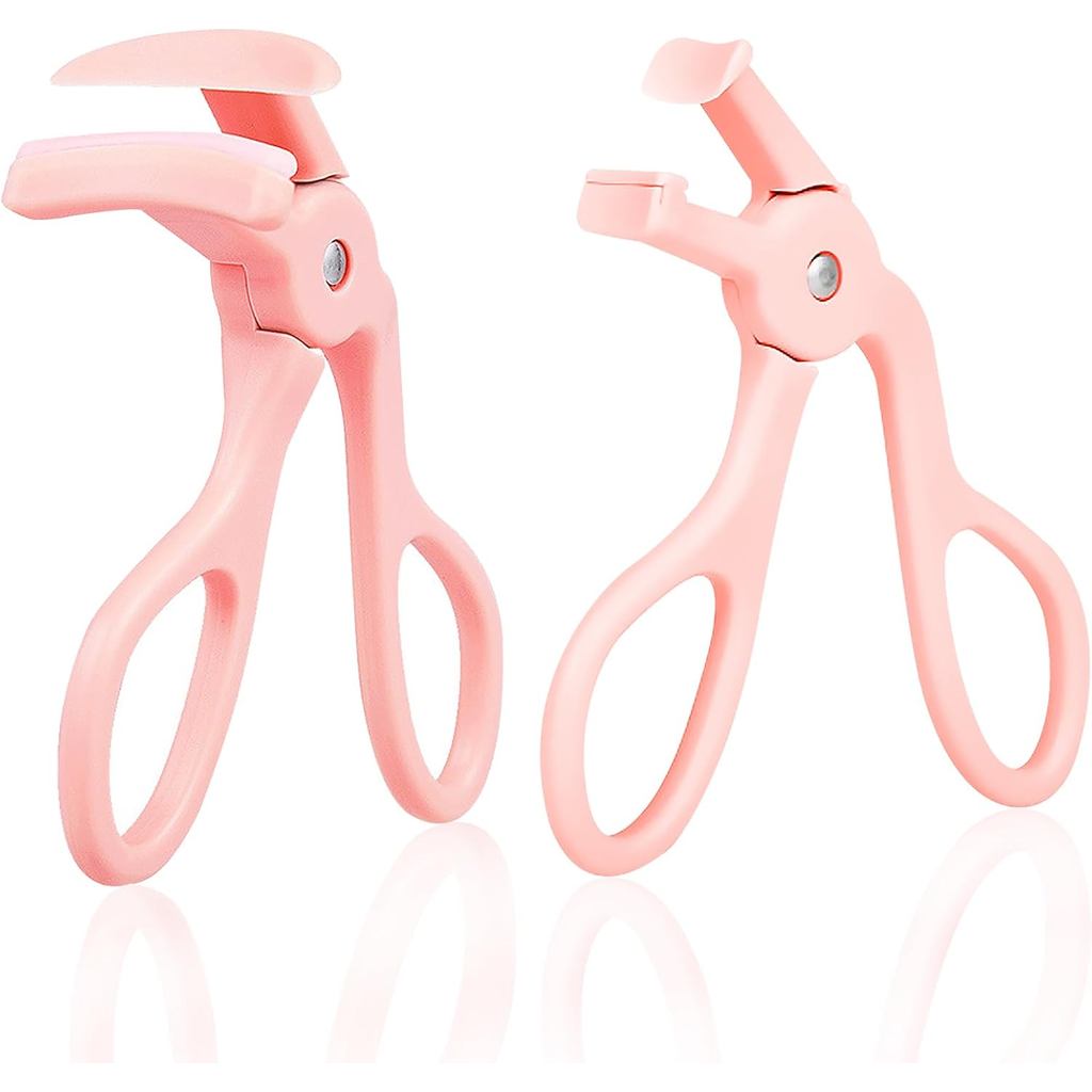 Curvador de Cílios 2 em 1 - Curvador de Cílios com 2 Almofadas de Silicone de Reposição, Crie Cílios Perfeitamente Curva