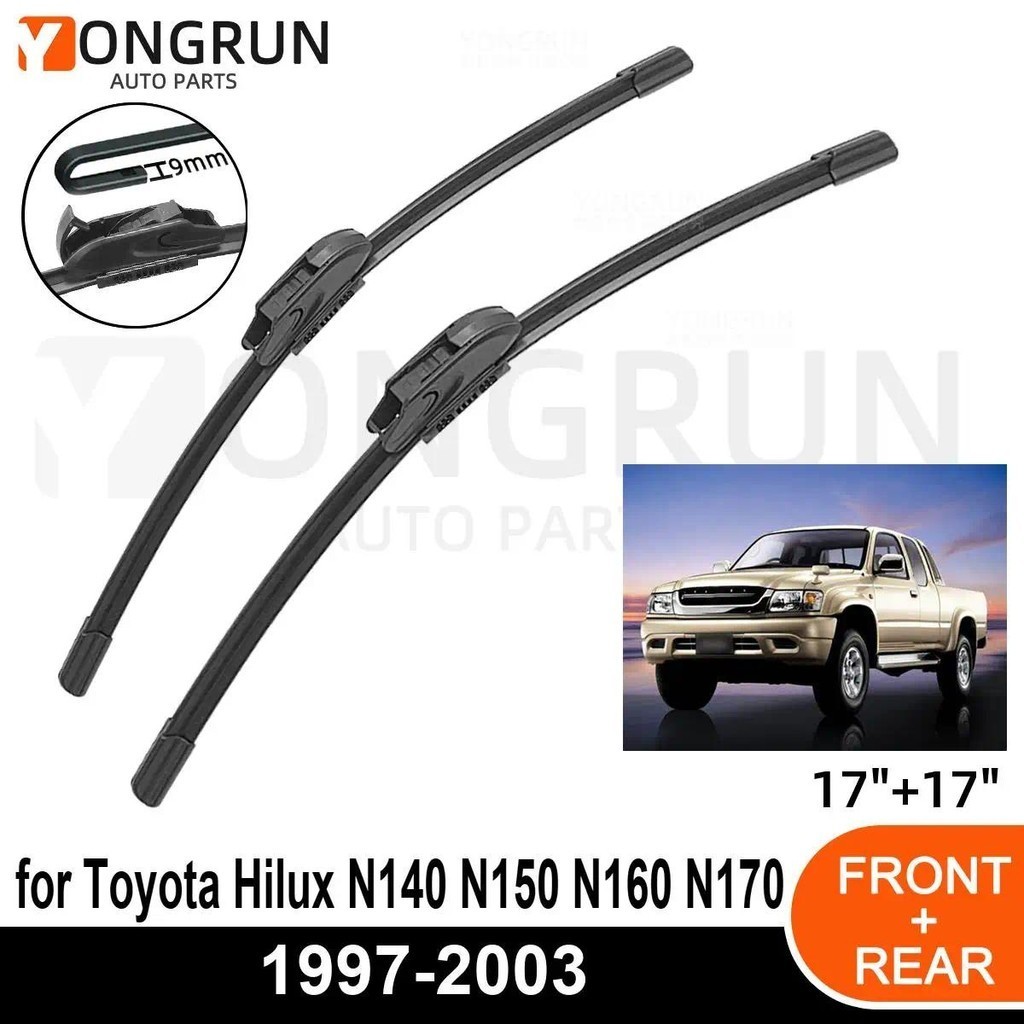 Limpadores De Para-Brisa Dianteiro Do Carro Toyota Hilux N140 N150 N160 N170 1997-2003 Lâmina De Limpador De Borracha 17