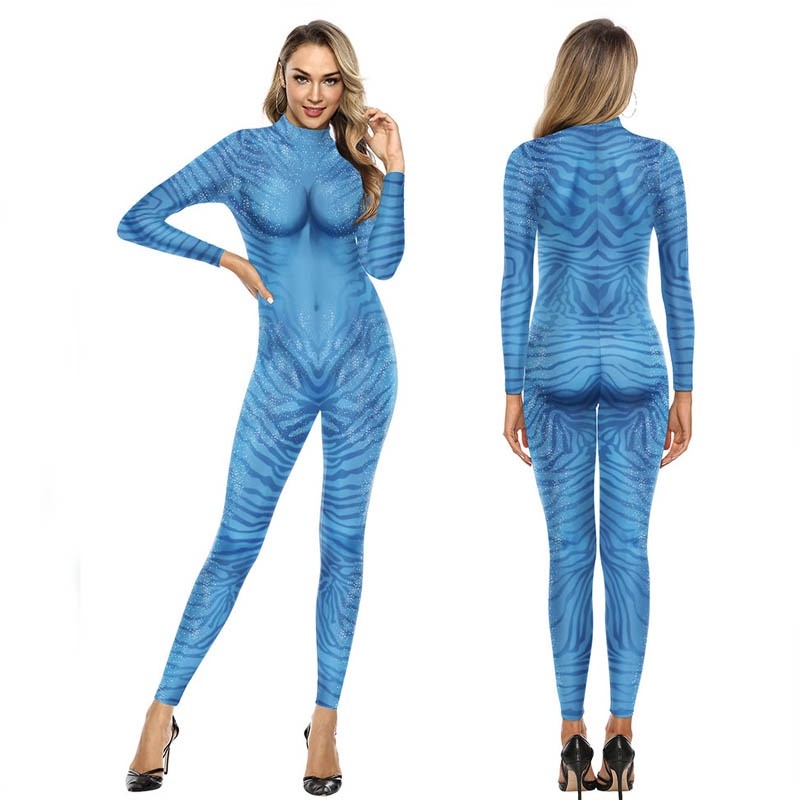 Avatar 2 Filme Cosplay Traje Carnificina Jake Sully Neytiri Zentai Terno De Halloween Adulto Unisex Sexy