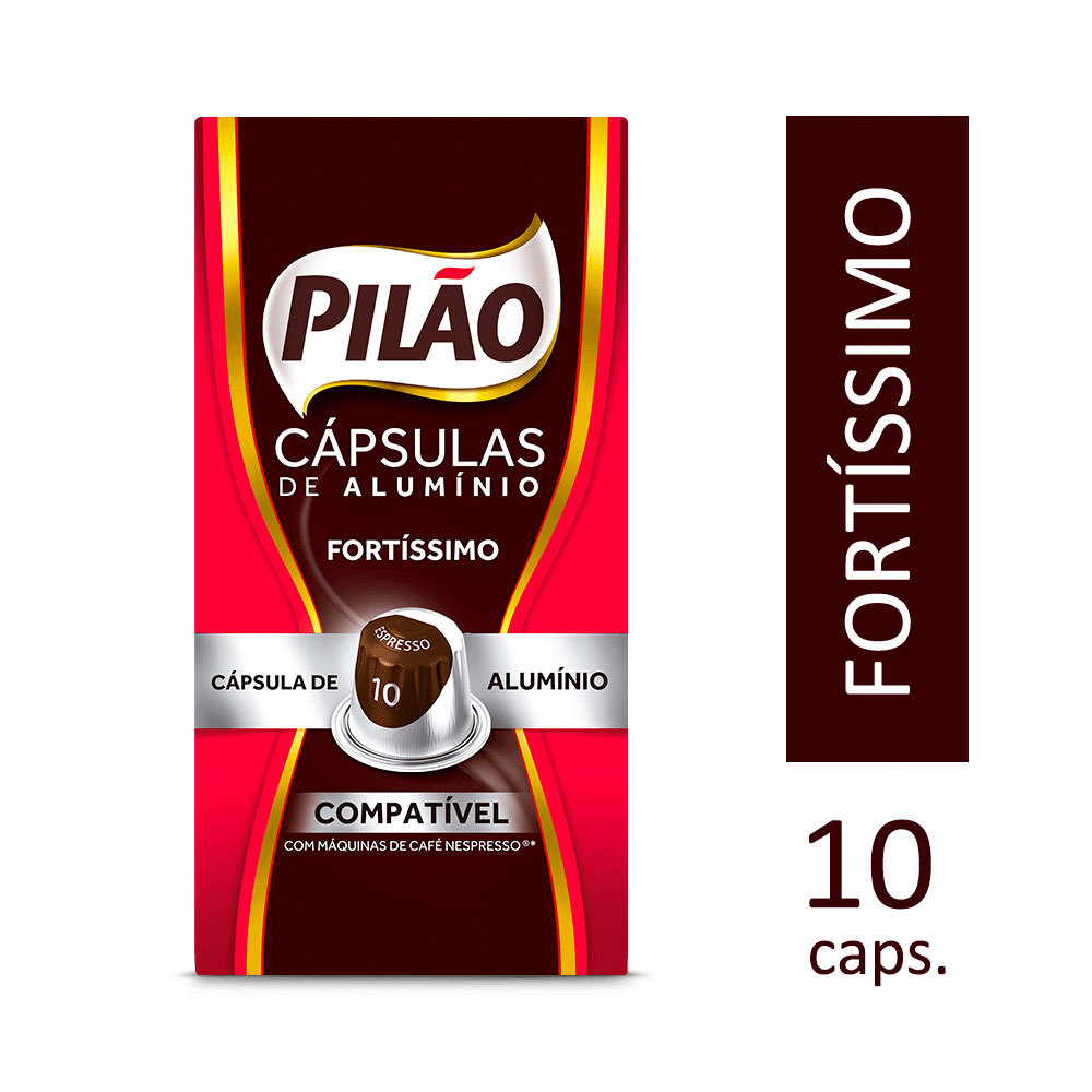 Cápsula de café espresso 10 Fortíssimo com 10 unidades Pilão