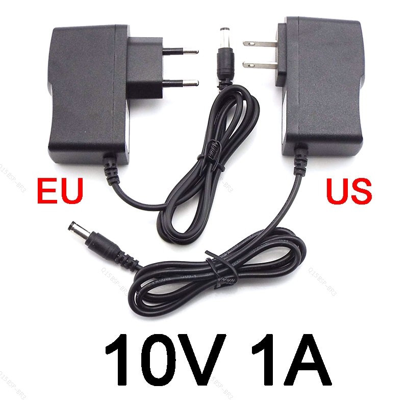 10V 1A AC DC Adaptador De Fonte De Alimentação Conversor De Plugue 10Volt 1000ma BR15B3