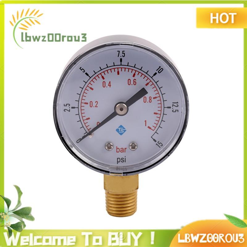 0-1bar 50mm Medidor De Pressão De Água 1/4 Polegada NPT Rosca Manômetro-50-15psi