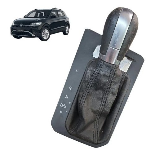 Manopla Moldura Cambio Original Vw Polo Tcross Virtus 2022 Preto