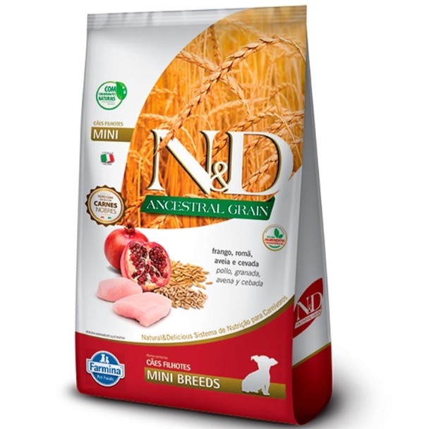 Ração N&D Ancestral Grain Cães Filhotes Raças Pequenas Frango 2.5kg